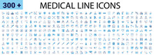 Medical Vector Icons Set. Line Icons, Sign And Symbols. Medicine, Health Care, Internal Organs, Drugs, Symptoms, Dental And Fly. Mobile Concepts And Web Apps. Modern Infographic Logo And Pictogram