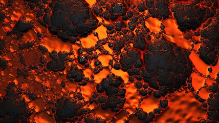 Wall Mural - wallpaper for seamless molten lava and melting volcanic rock . generative ai