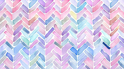 Poster - wallpaper for seamless playful hand painted watercolor light pastel. Generative Ai