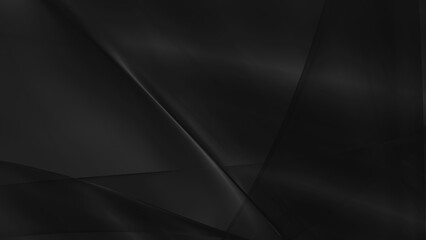 Poster - Abstract black background with smooth lines in 3d rendering for posters concept