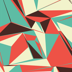 Poster - Abstract background with colorful triangles for magazines, booklets or mobile lock screen