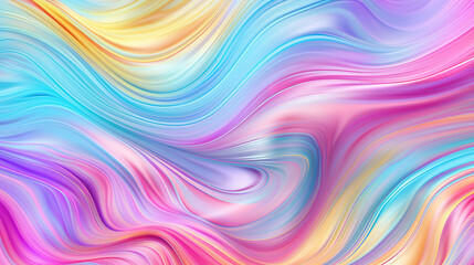 Poster - Seamless trendy iridescent rainbow foil texture. Generative Ai