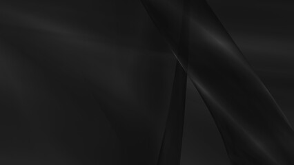 Poster - Abstract black background with smooth lines in 3d rendering for posters concept