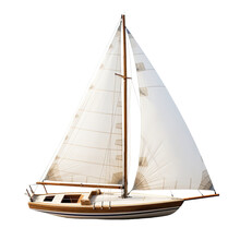 Sailboat Isolated On A Transparent Background, Generative Ai