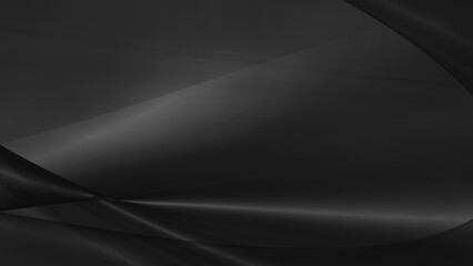 Poster - Abstract black background with smooth lines in 3d rendering for posters concept