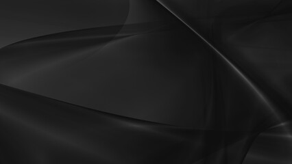 Poster - Abstract black background with smooth lines in 3d rendering for posters concept
