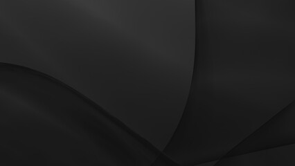 Fototapete - Abstract black background with smooth lines in 3d rendering for posters concept