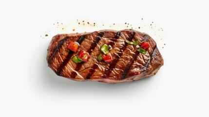 Poster - AI generated illustration of asteak garnished with freshly cracked black pepper