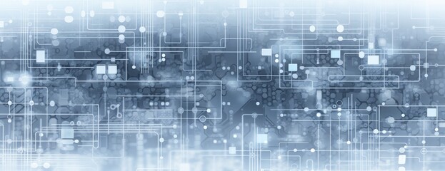 an electro engineering background with grid lines and electronics symbols Generative Ai