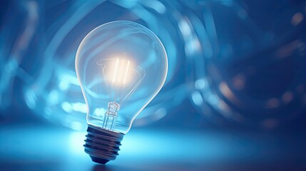 Beautiful light bulb wallpaper with blue gradient colos