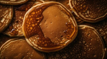 Sticker - AI generated illustration of a stack of fresh pancakes