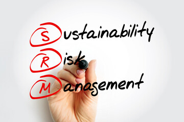 Poster - srm sustainability risk management - business strategy that aligns profit goals with a company's env