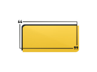 Aufkleber - 3d rendering quote frames box blank templates realistic minimal text info design box banner design