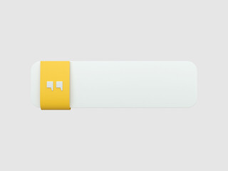 Aufkleber - 3d rendering quote frames box blank templates realistic minimal text info design box banner design