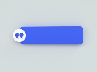 Aufkleber - 3d rendering quote frames box blank templates realistic minimal text info design box banner design