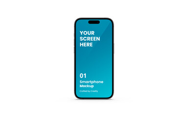 Wall Mural - smartphone mockup space gray | fully editable file, replaceable screen, separated shadow and backgro