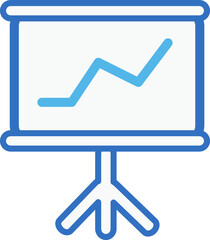 Wall Mural - growth finance graph icon line design, monoline icons.