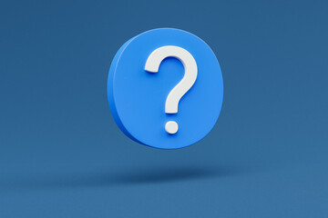 floating web icon symbol question mark on colorfull infinite background; https domain secure encryption concept; 3d illustration