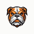Brown Bull dog Mascot design, Bulldog Vector design isolated on Transparent background, Angry Bull dog Vector illustration, Bulldog Emblem design, Esports Team badge or Cutout for Tshirt design print 