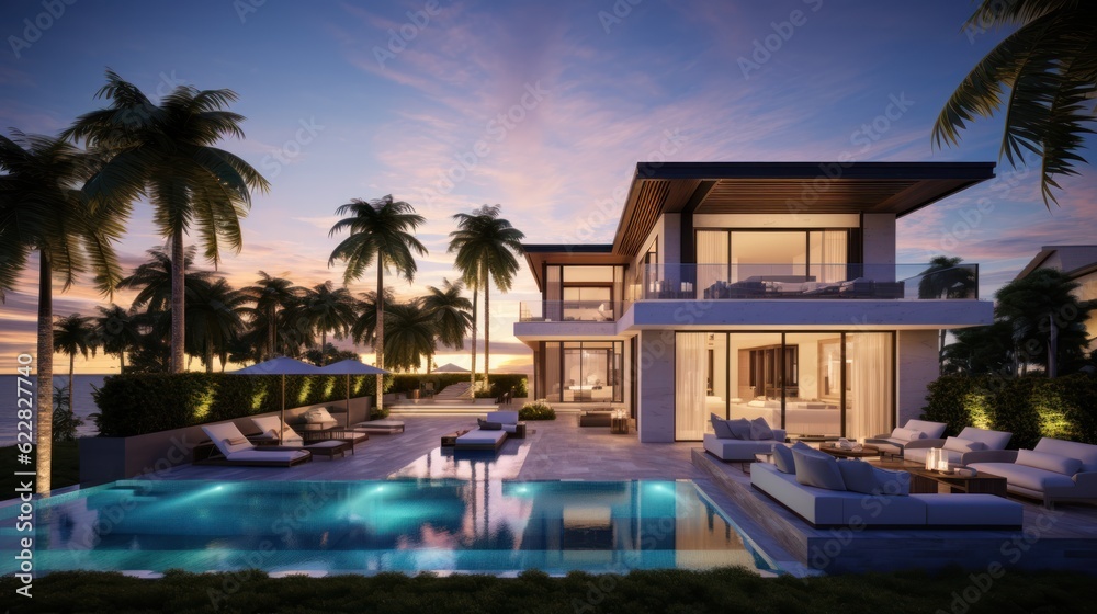 Villa in a prime oceanfront location in Miami, offering stunning views ... - Miami Investment Properties With Ocean Views