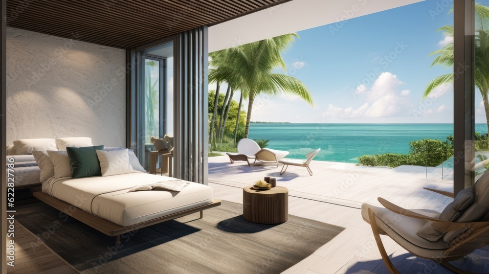 Villa in a prime oceanfront location in Miami, offering stunning views ...