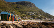 Colourful houses at Simonstown in Cape, South Africa