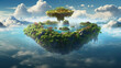 © Xavier - A floating island in the sky, lush with unique, vibrant flora
