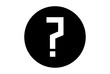 © andreas - question mark flat icon black minimalistic symbol art app web sign