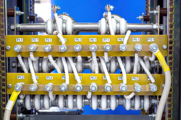 Poster - distribution switchboard. power distributor. electrical equipment. distribution switchboard in indus