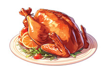 Thanksgiving Dinner Roasted Turkey Vector