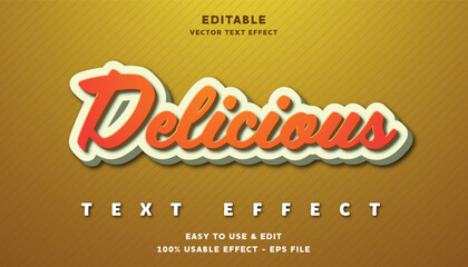 Poster - delicious editable text effect with modern and simple style