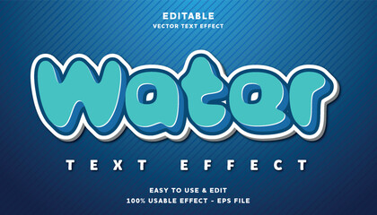 Poster - water editable text effect with modern and simple style