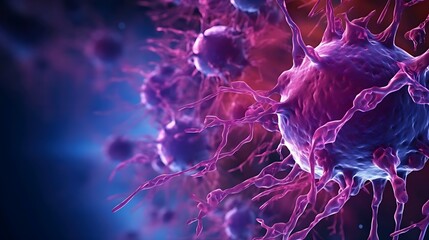 Poster - Digital virus shape and illustration shape. 8k resolution