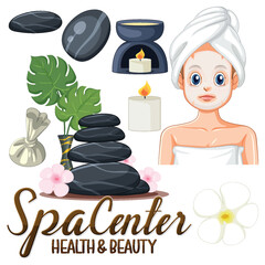 Wall Mural - Spa and Sauna Self Care Elements Collection