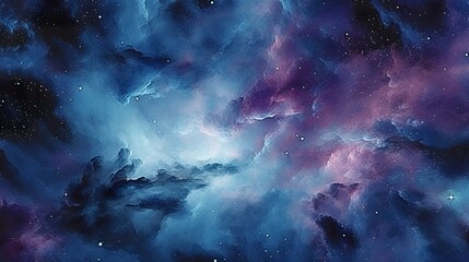 subtle galaxy in purple and blue and black and white color. AI Generative