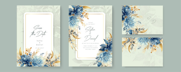 set of card with flower, leaves. wedding ornament concept. floral poster, invite. vector decorative 