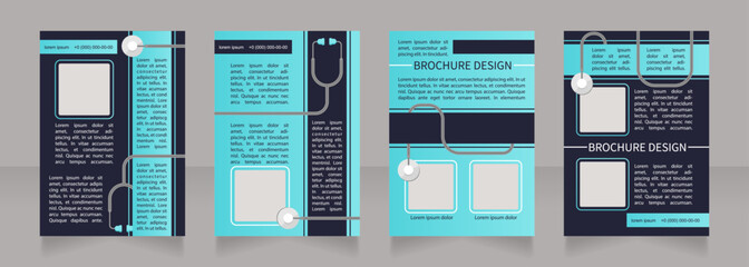 Monitoring of vital parameters blank brochure layout design. Vertical poster template set with empty copy space for text. Premade corporate reports collection. Editable flyer paper pages