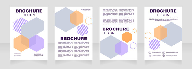 Medical product blank brochure design. Healthcare and medicine. Template set with copy space for text. Premade corporate reports collection. Editable 4 paper pages. Myriad Pro, Arial fonts used