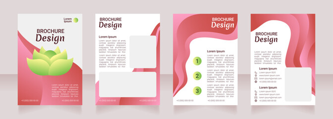 Wall Mural - zen blank brochure design. meditation class. template set with copy space for text. premade corporat
