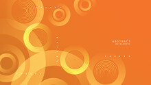 Abstract Geometric Orange Pattern Design In Memphis Style. Vector Illustration.