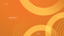 Memphis Orange Geometric Shapes Light Background Vector. Modern Diagonal Presentation Background.