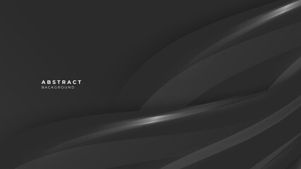 Aufkleber - Vector abstract graphic design black banner pattern presentation background web template.
