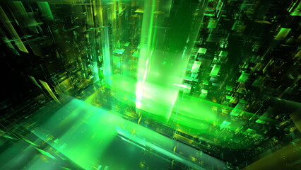 Poster - Digital future, artificial intelligence, data and information processing. Cloud technologies, digital space. 3d render