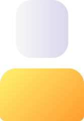 Sticker - User pixel perfect flat gradient color ui icon. Social network member. Personal information. Simple filled pictogram. GUI, UX design for mobile application. Vector isolated RGB illustration