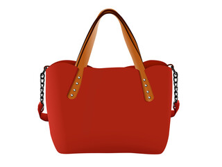 Wall Mural - Casual red feminine handbag with an elegant design