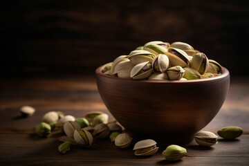 Wall Mural - Bowl pistachios snack. Generate Ai