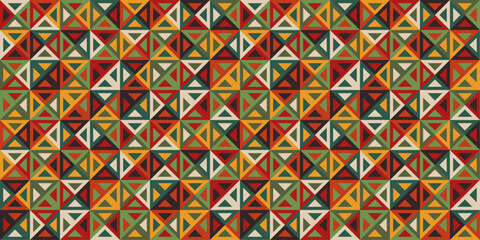 Poster - Colored mosaic pattern. For prints, surfaces, wallpapers, textiles, etc. Vector and seamless repeat pattern.