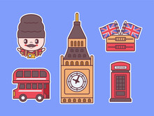 United Kingdom Vector Elements, Illustration, Icon, Stickers.