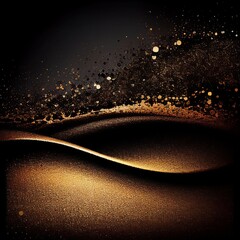 black gold background Generative AI