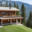 227 A luxurious mountain chalet with panoramic mountain views, a private helipad, and world-class amenities, providing an exclusive retreat for discerning travelers4, Generative AI